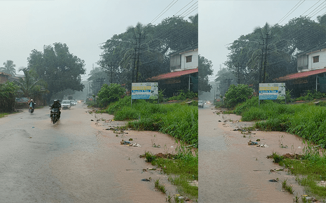 Belthangady: Rain water problem in roads and markets along highways