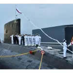 Ins Sindhudhwaj, a submarine in service in the Army, receives a dignified farewell to the Navy