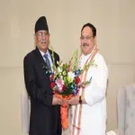 : Former Prime Minister of Nepal Prachanda met JP Nadda. Nadda