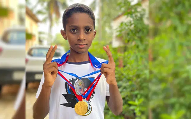 Puttur: Likith Ramachandra has been promoted to the state level in the district-level swimming competition.