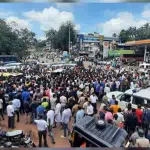 Puttur: Activists raise slogans against BJP MP Nalin Kumar in Bellare