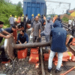  MANGALURU: A train derailed and collided with a pole