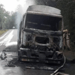 Karwar: Driver, cleaner escape unhurt after truck catches fire