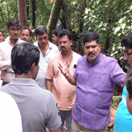 MLA Vedavyas Kamath visits house collapse site