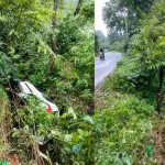 Belthangady: A car fell into a gorge at Kapu in Mundaje village.