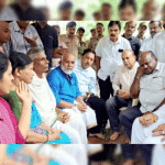 HD Kumaraswamy visits Praveen Nettaru's residence