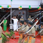 Kerala's ports minister hoists flag at Kasargod stadium