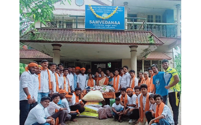 Mangaluru: Activists of The Hindu Yuva Sena, especially on the occasion of Independence Day