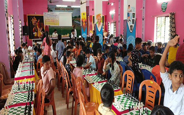 Ujire: Chess competition for school children at Suvarna Soudha auditorium