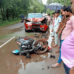 Belthangady: Car bike accident