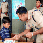 Manjeshwar: Boy celebrates his birthday at police station