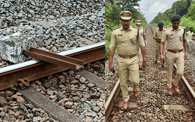 Mangaluru: Attempts were made to derail a train at several places in Kasargod on the border.