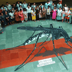 Massive mosquito artwork created in Manipal