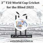 12-day IndusInd Bank National Coaching Camp in Bhopal to select CABI’s 17 Blind Cricketers for the 3 rd T20 World Cup