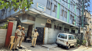 NIA raid at Popular Front office in Bengaluru on Thursday.