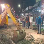 Belthangady: Kuvettu BJP workers block potholes and allow vehicular traffic to ply