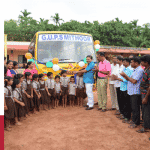 School committee sells arecanut and brings school bus to school