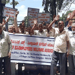 Bengaluru: NGEF employees stage massive protest in front of Khanija Bhavan