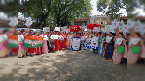 Protest against price rise in essential commodities