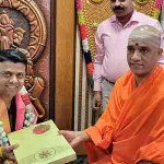 Belthangady: MLA Harish Poonja meets Sri Nirmalanandanatha Swamiji