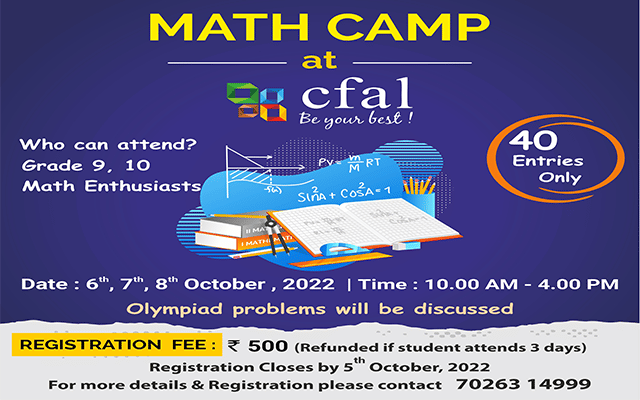 Mangaluru: Mathematics camp to be held at CFAL from Oct 6