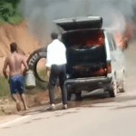 Bantwal: Maruti Omni car caught fire