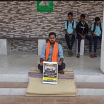 Mysuru: Pro-Hindu activist Vikas Shastri staged a lone protest
