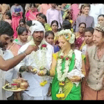 Vijayanagar: Belgian woman gets engaged to Hampi man