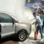 Mangaluru: Fire breaks out in a parked car