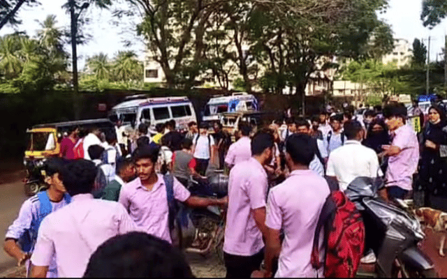 Students attacked by outside group near Ajjarkadu