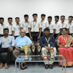 The Kabaddi team of Sakthi PU College bagged the 3rd position at the national level.