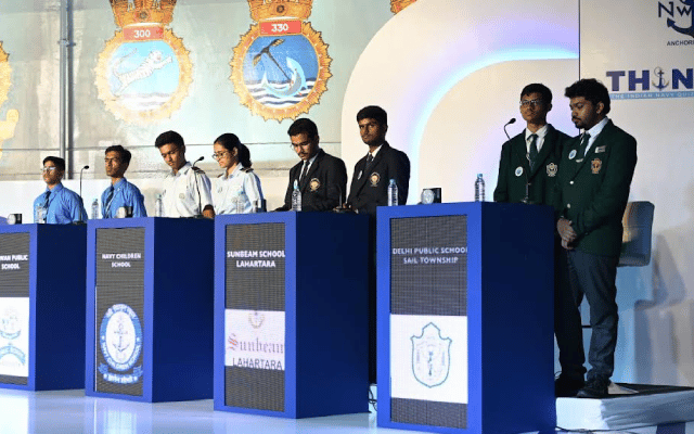 Karwar: Students of Kochi SkillEd Public School topped the quiz held at naval base 