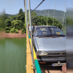 Man arrested for carrying car on suspension bridge