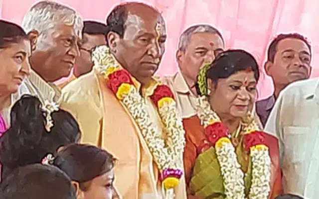 Family performs second marriage for 75 years old ex mayor in Hubballi
