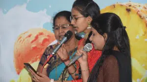udding singers of N.K.'s 'Children's Day Swara Sangama' felicitated