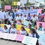 Protest against booking case against POCSO victims mother