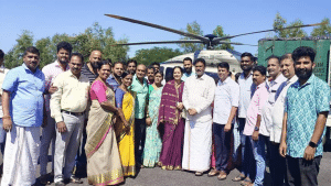 Tourism Minister Anand Singh arrives in Dharmasthala