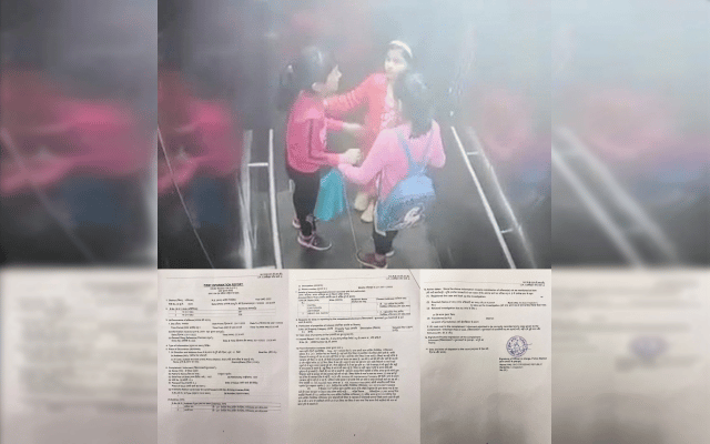 3 girls get stuck in society's lift, incident captured on CCTV