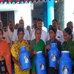 Maddur: Free milk cans distributed to dairy farmers