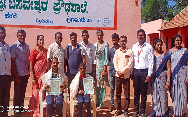 Hirikyathanahalli: Sports students felicitated for their achievements in sports meet