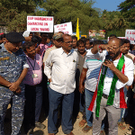 Karwar: Protest demanding jobs for locals at naval base