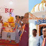 Installation ceremony of statue of Lord Buddha