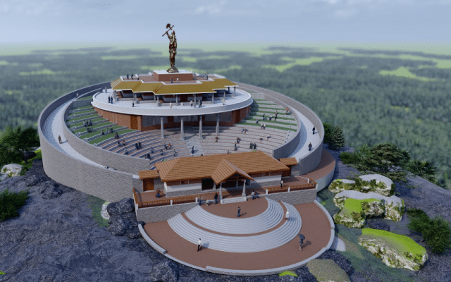 The idol of Lord Parashurama on the umikal hill is beckoning tourists.