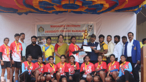 Alva's College MU level women's handball tournament