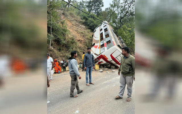 Hanur: 15 injured as bus crashes near Male Mahadeshwara Hill