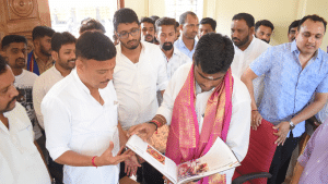 K Annamalai visits Polali Sri Rajarajeshwari Temple
