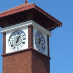 Clock tower clock turns again