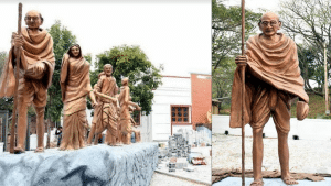 Hassan: Gandhi Bhavan statues defaced, demanded to be repaired