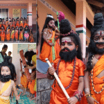 Children dressed up as Parshuram during the festive season