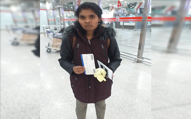 Kodagu victim reaches India safely